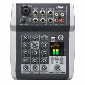 DNA QMX502 analogowy mikser dźwięku 5 kanałów Bluetooth USB MP3 - 1 - Miksery analogowe - DNA QMX502 to profesjonalny, analogowy