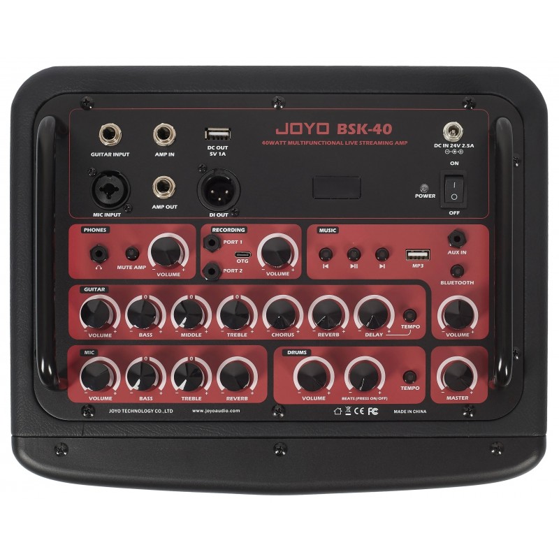 Joyo BSK-40 - combo akustyczne 40W - 10 - Comba gitarowe - Combo akustyczne Doskonale nagłośniona gitara i wokal: Moc 40W zapewn