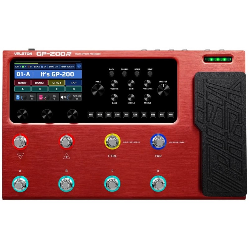 Valeton GP-200R - Multiefekt gitarowy - 1 - Multiefekty gitarowe - Valeton GP-200R to zaawansowany multiefekt gitarowy  z ponad 