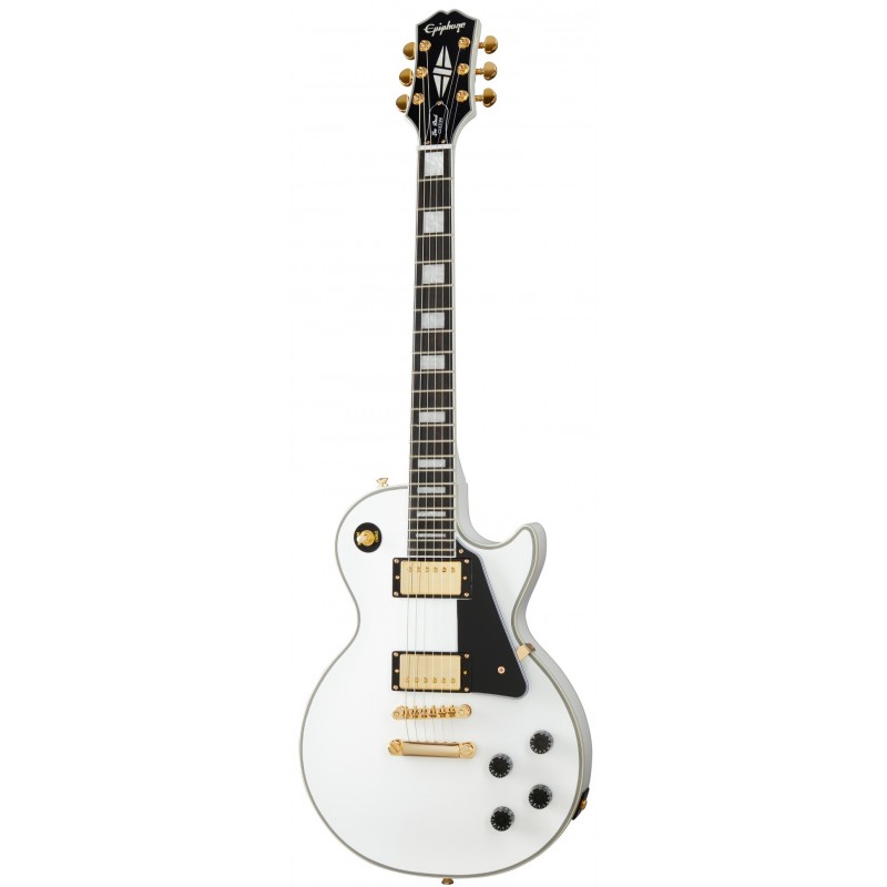 Epiphone Les Paul Custom Alpine White gitara elektryczna + pokrowiec - 1 - Gitary elektryczne - 