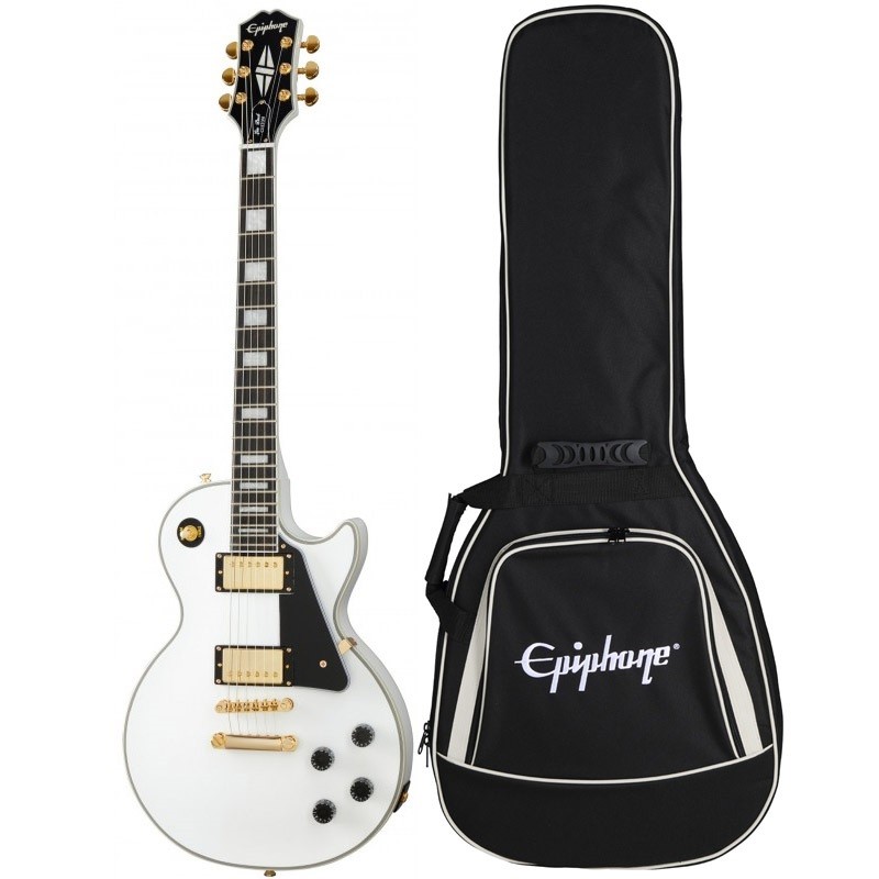 Epiphone Les Paul Custom Alpine White gitara elektryczna + pokrowiec - 1 - Gitary elektryczne - 