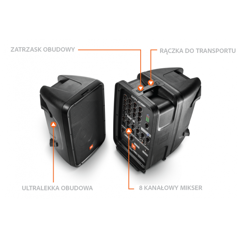JBL EON208P - Zestaw nagłośnieniowy - 7 - Zestawy nagłaśnieniowe - Zestaw nagłośnieniowy JBL EON208P, przenośny- 2-drożny system