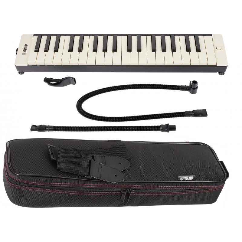 Yamaha Pianica P-37EBK2 Black - melodyka - 1 - Melodyki - Czarna melodyka Yamaha oferuje miękkie i łagodne brzmienie. Prosta kon