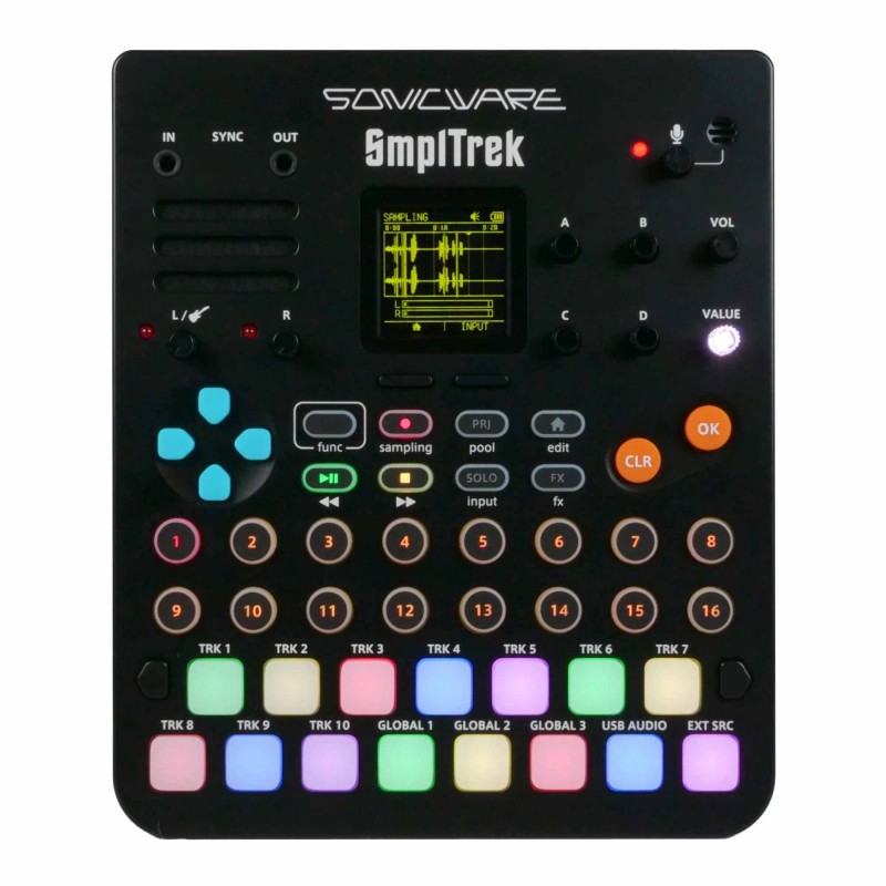 Sonicware SmplTrek Przenośny sampler produkcyjny - 1 - Samplery, Grooveboxy - Przenośny sampler do produkcji. Łatwe próbkowanie 