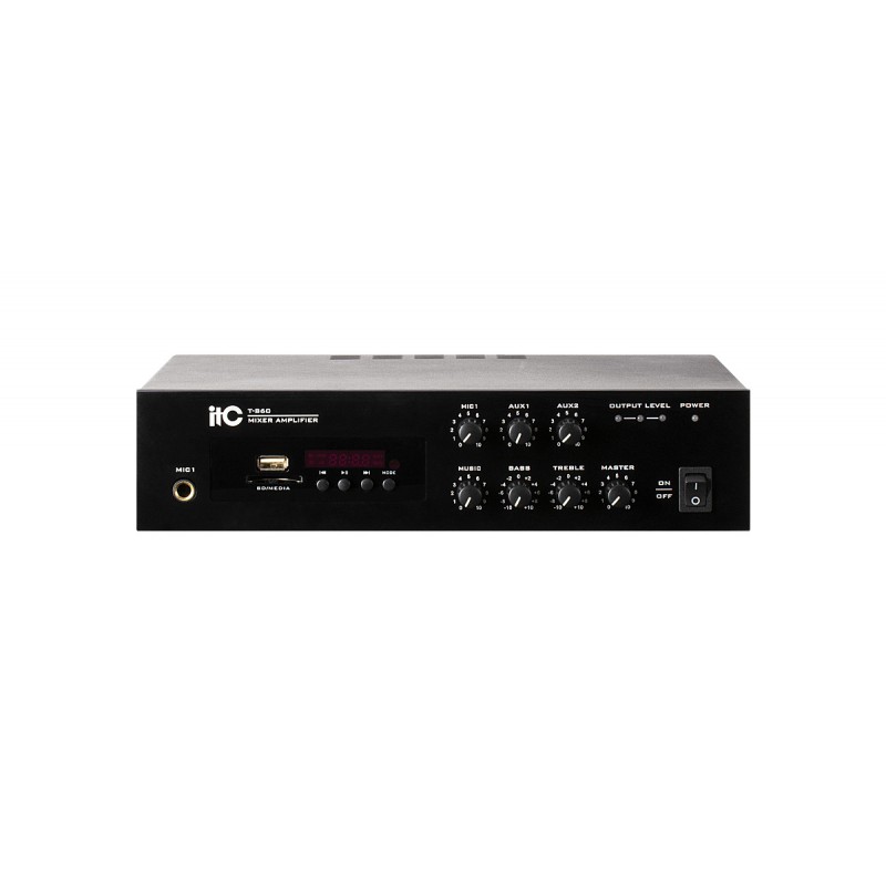 ITC Audio T-B40 Wzmacniacz miksujący 40W - 1 - Wzmacniacze miksujące - Wzmacniacz miksujący ITC T-B40 jest podstawowym monofonic