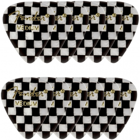 Fender 351 Shape, Checker, Medium (12) - kostki gitarowe 12 sztuk - 1 - Kostki gitarowe - 351 Shape, Checker, Medium (12)