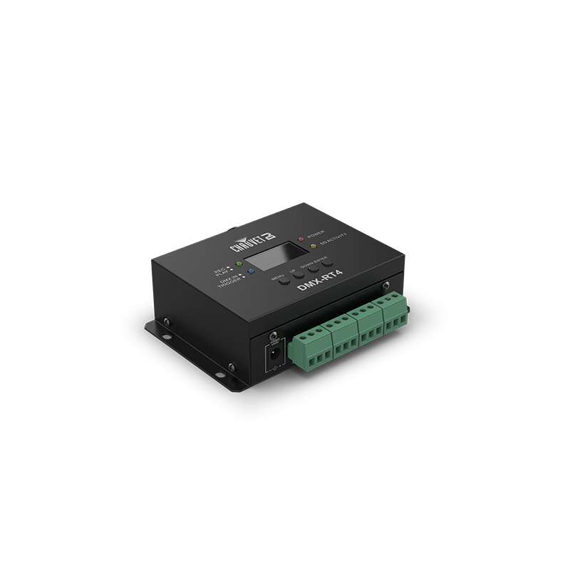 Chauvet DMX-RT 4 - Urządzenie do nagrywania i odtwarzania DMX - 1 - Sterowniki DMX i zasilanie - To solidne urządzenie do nagryw
