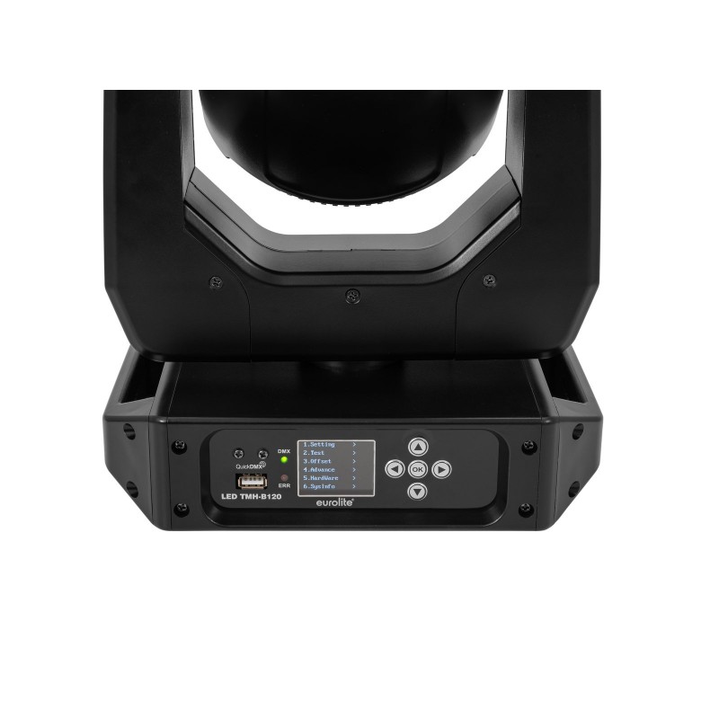 EUROLITE LED TMH-B120 Hypno Moving Head Beam Głowa ruchoma LED - 6 - Głowy typu BEAM - Ruchoma głowica LED z pierścieniem hipno,