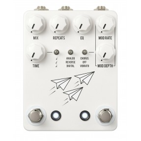 JHS Flight Delay, White - efekt gitarowy - 1 - Efekty Delay - Dzięki trzem trybom (Delay, Reverse i Analog) inspirowanym absolut