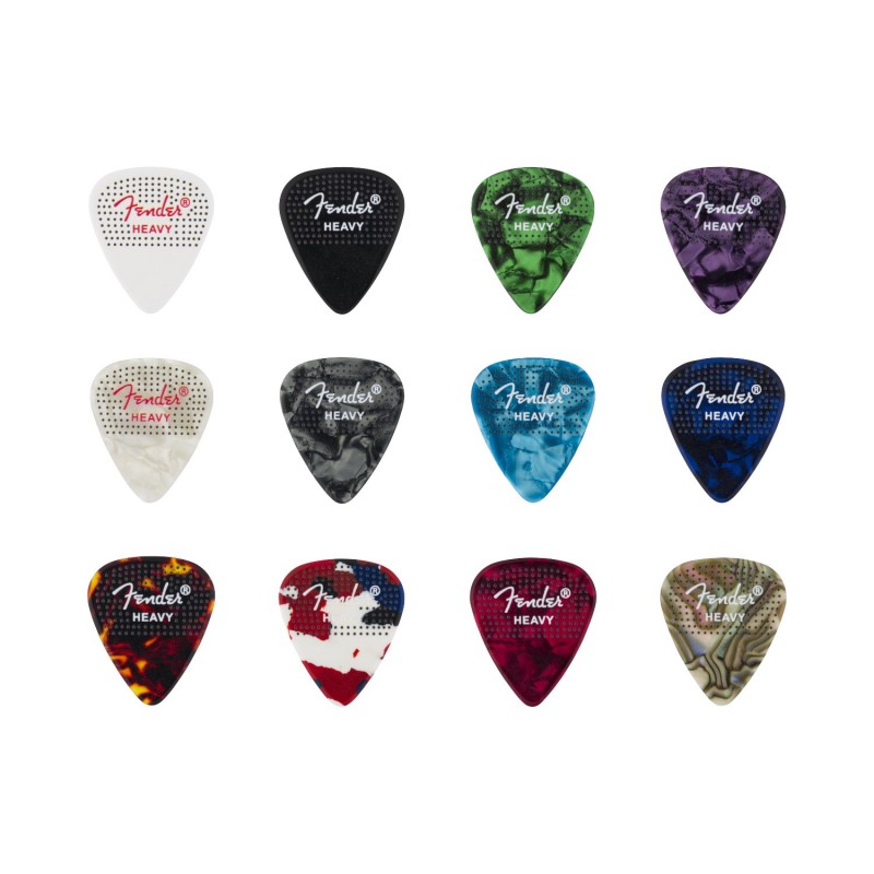 Fender Dotted Celluloid Picks Heavy - Kostki do gitary 12 szt.