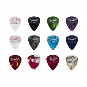 Fender Dotted Celluloid Picks Thin - Kostki do gitary 12 szt.