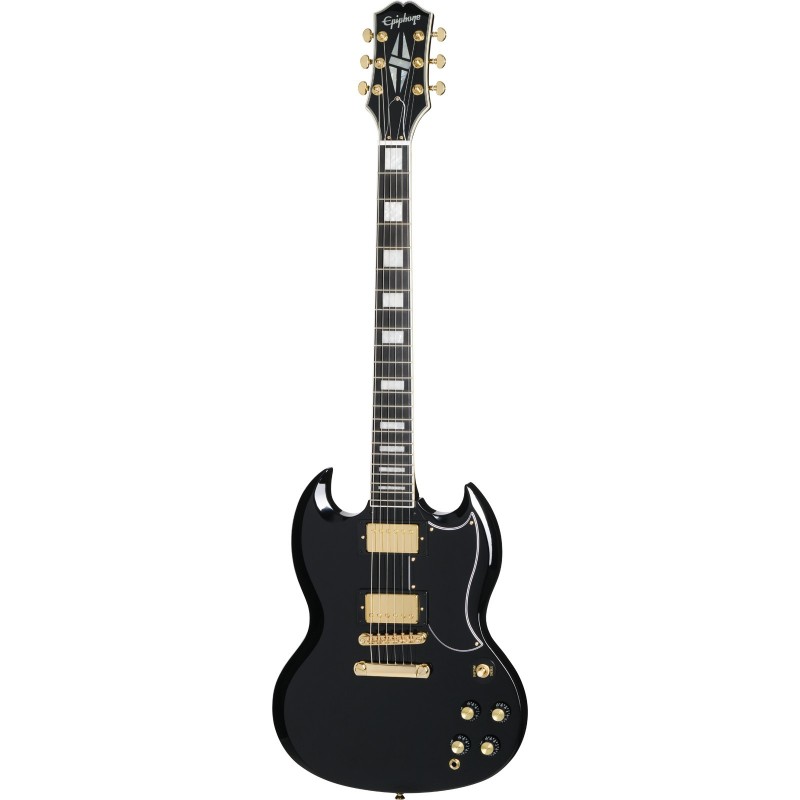 Epiphone SG Custom (2-Hum, Incl. Premium Gig Bag) Ebony Gitara elektryczna - 1 - Gitary elektryczne - Wyrafinowana, elegancka i 