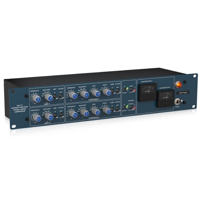 Behringer 369 kompresor, limiter studyjny - 1 - Kompresory studyjne - Stereofoniczny kompresor i limiter z mostkiem diodowym, an