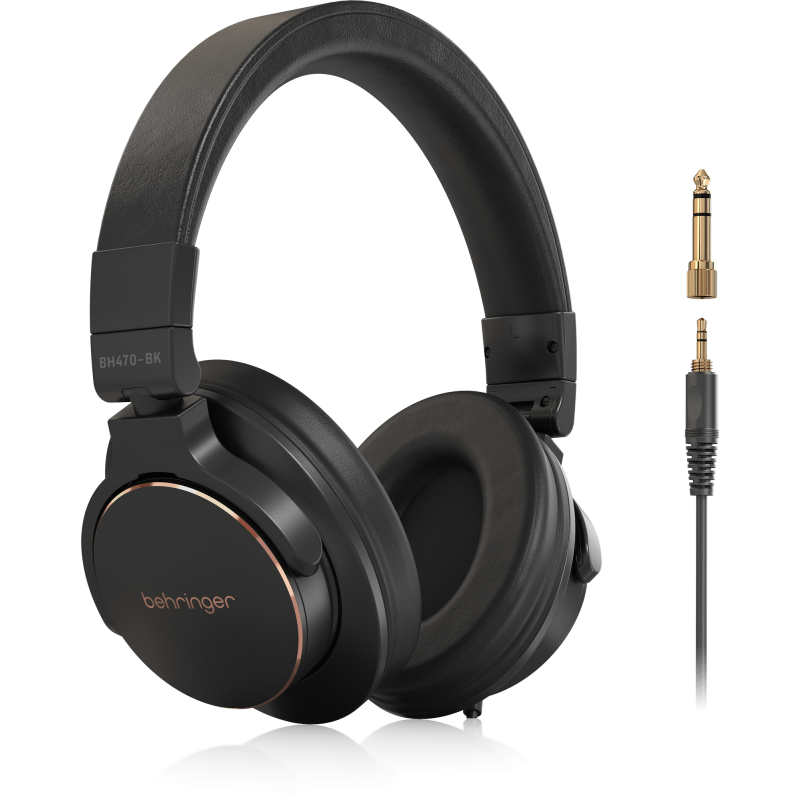 Behringer BH470-BK  - słuchawki studyjne - 1 - Do studia - BH470-BK - profesjonalne studyjne słuchawki zamknięte, kolor czarny.