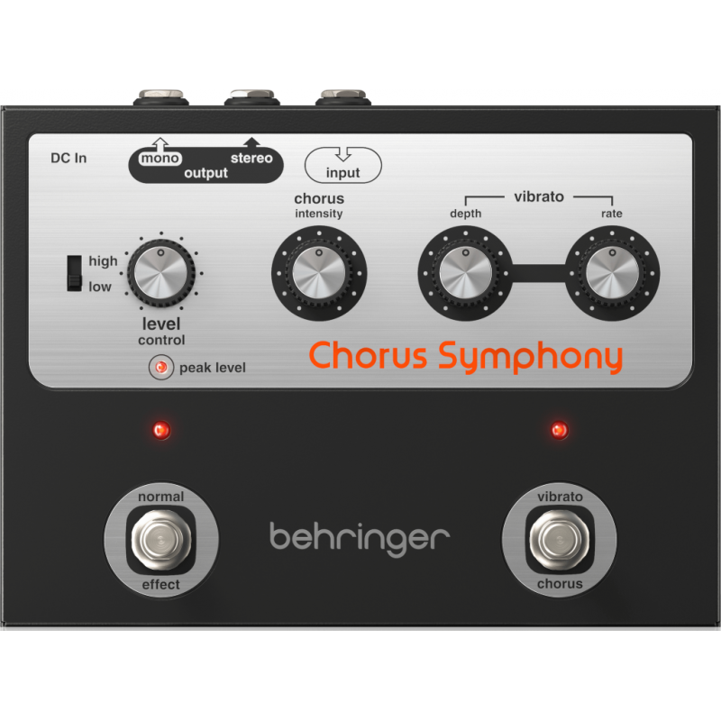 Behringer CHORUS SYMPHONY efekt gitarowy typu Chorus - 1 - Efekty Chorus - Efekt gitarowy, pedał modulacji w stylu lat 70. z try