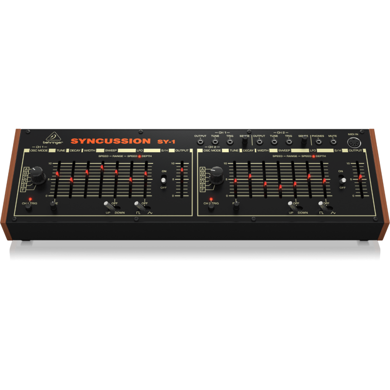 Behringer SYNCUSSION SY-1 - Syntezator analogowy perkusyjny - 2 - Syntezatory - Podwójny analogowy syntezator perkusyjny Classic