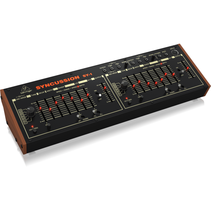 Behringer SYNCUSSION SY-1 - Syntezator analogowy perkusyjny - 3 - Syntezatory - Podwójny analogowy syntezator perkusyjny Classic