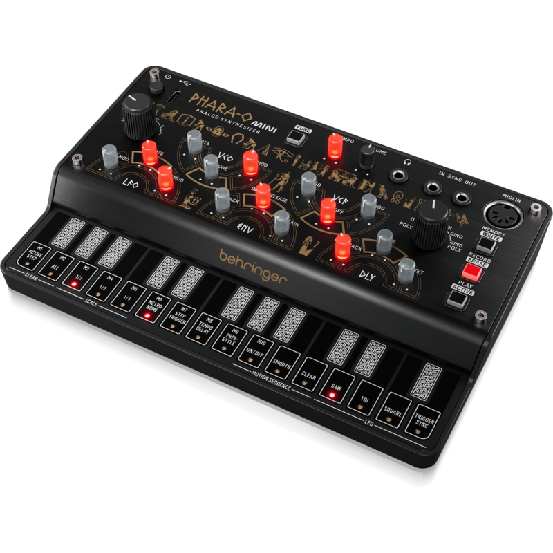 Behringer PHARA-O MINI - Syntezator analogowy - 4 - Syntezatory - Analogowy syntezator polifoniczny z 3 VCO, klasycznym VCF, mod