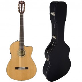 Fender CN-140SCE Nylon WN Natural with Case - Gitara elektroklasyczna + futerał - 1 - Gitary e-klasyczne - CN-140SCE Nylon Thinl