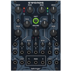Behringer SWORDS Analogowy filtr wielomodowy dla Eurorack - 1 - Strona główna - Wykorzystaj szeroką gamę brzmień, od łagodnych p