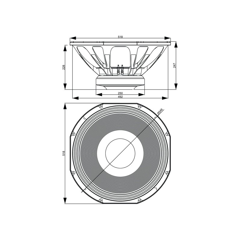 Celto Acoustique 21SW1800 - Głośnik niskotonowy 21"