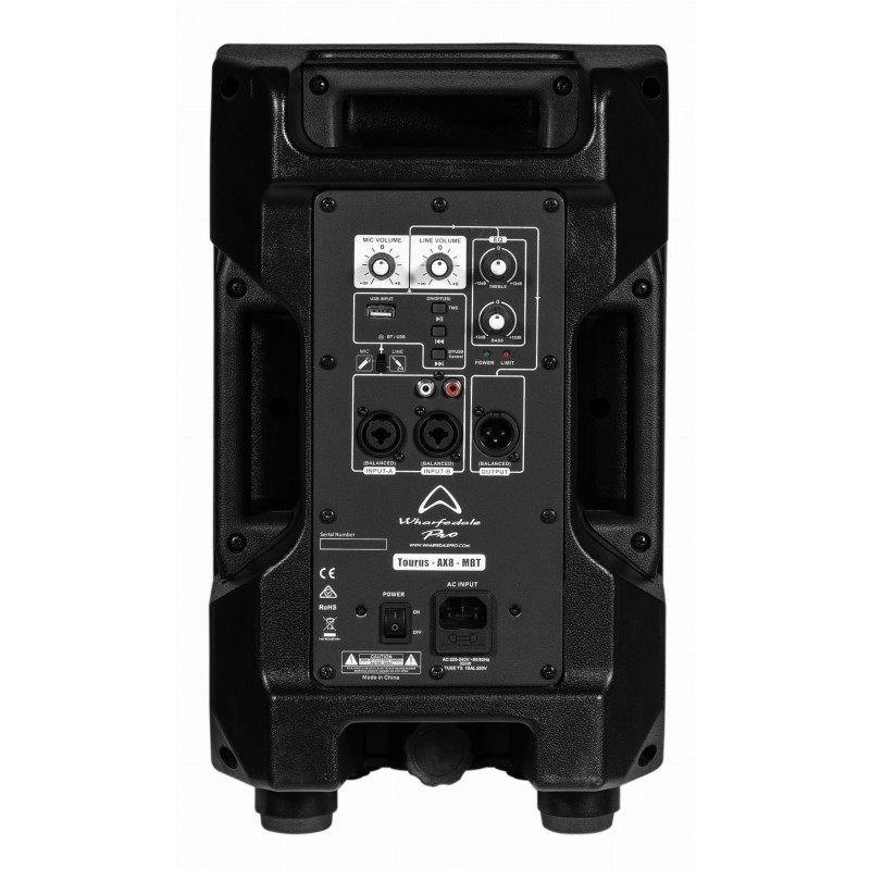 Wharfedale TOURUS AX8 MBT Kolumna aktywna 250W - 6 - Kolumny aktywne - Wharfedale TOURUS AX8 MBT 8″ głośnik aktywny z podwójnym 