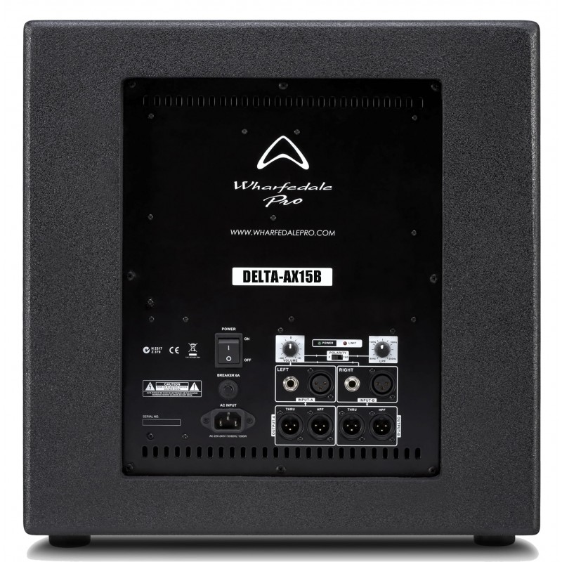 Wharfedale DELTA AX15B Subwoofer aktwny 900W - 5 - Niskotonowe aktywne - Aktywny subwoofer 15" o mocy ciągłej 900 W Wzmacniacz k