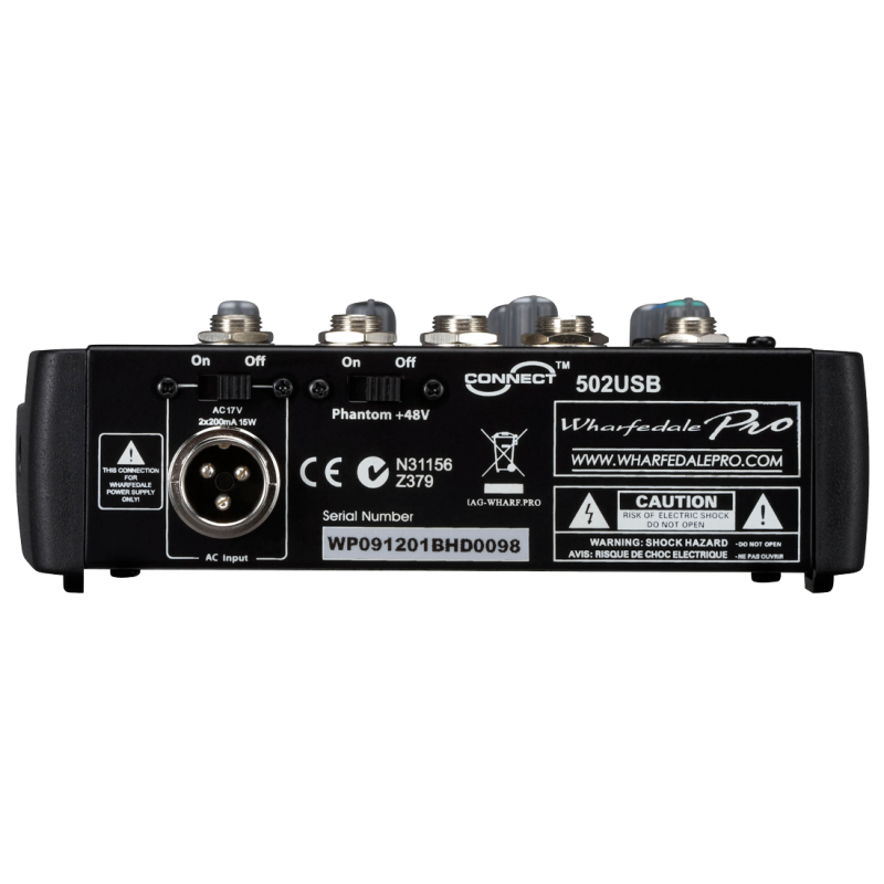 Wharfedale CONNECT 502 USB Mikser analogowy audio, EQ, USB - 4 - Miksery analogowe - Wharfedale Pro CONNECT 502 USB kompaktowy u