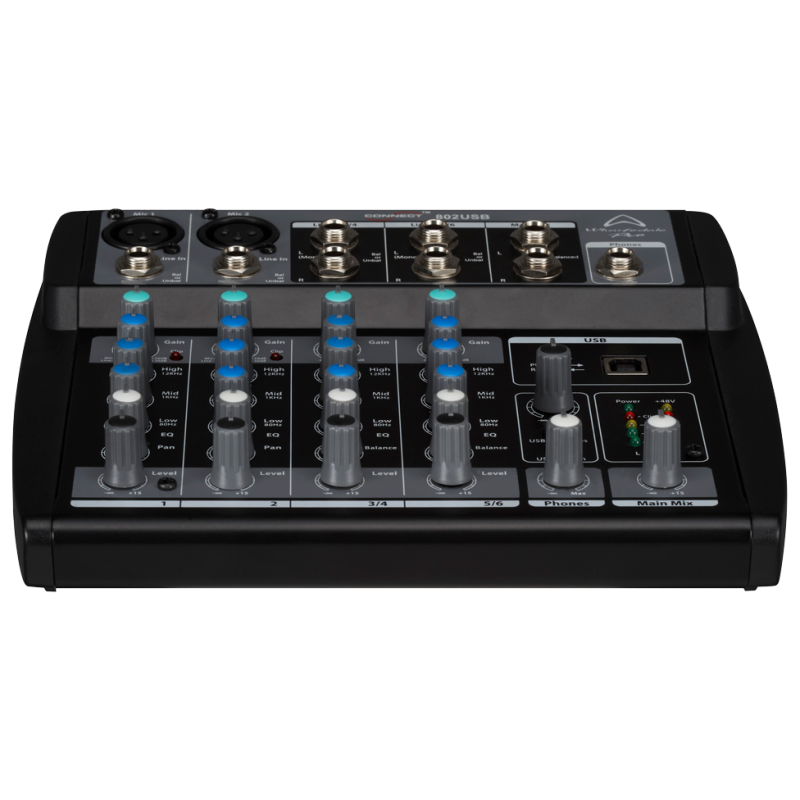 Wharfedale CONNECT 802 USB Mikser analogowy audio, EQ, USB - 3 - Miksery analogowe - Wharfedale Pro CONNECT 802 USB kompaktowy u