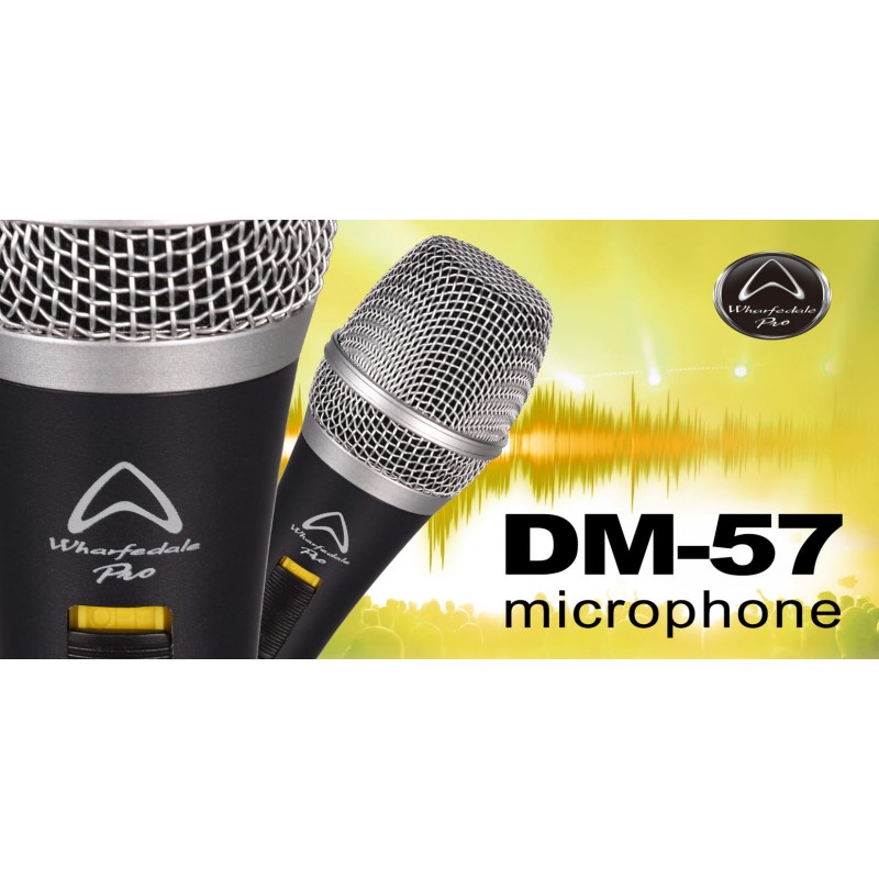 Wharfedale DM-57 Mikrofon dynamiczny z wyłącznikiem - 4 - Mikrofony dynamiczne - WHARFEDALE DM-57 Mikrofon dynamiczny z wyłączni