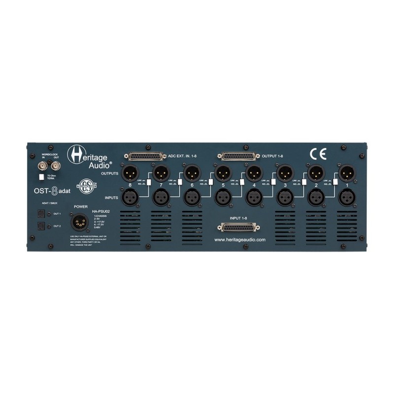 Heritage Audio OST-8 ADAT - Obudowa rack dla modułów serii 500 z wyjściem ADAT