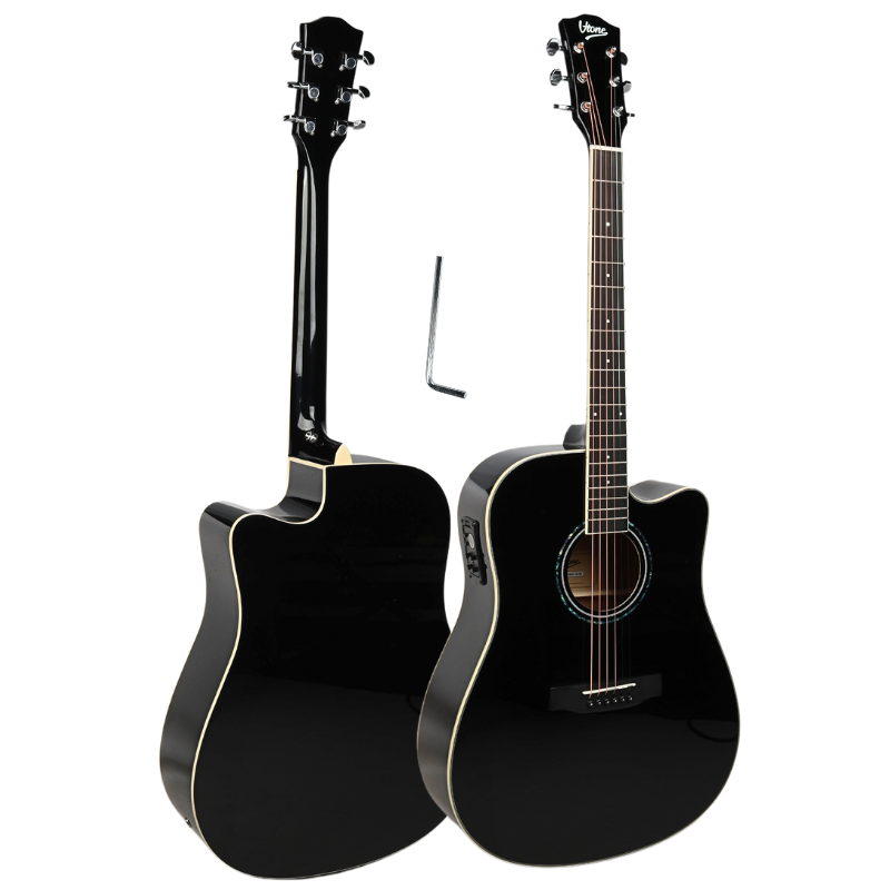 V-Tone VEAG1 CE BK - Gitara elektroakustyczna 4/4 Dreadnought Cutaway