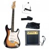 V-Tone ESST39 SB - Gitara elektryczna 4/4 Stratocaster 39" SSS + wzmacniacz gitarowy