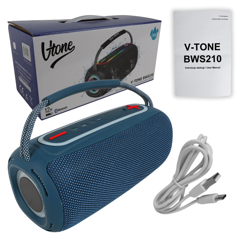 V-Tone BWS210 BL - Głośnik Bluetooth bezprzewodowy
