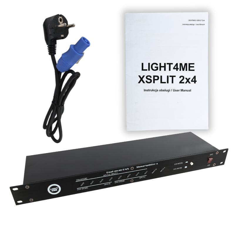 Light4Me XSPLIT 2x4 - Rozdzielacz sygnału DMX splitter