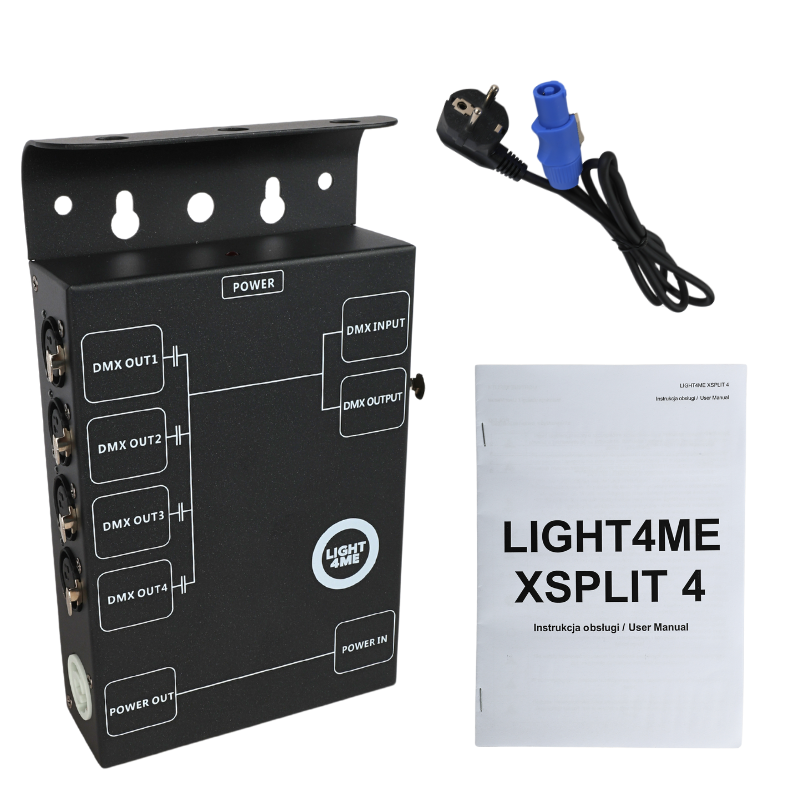 Light4Me XSPLIT 4 - Rozdzielacz sygnału DMX splitter