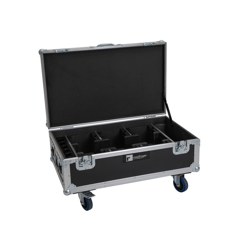 Roadinger Flightcase 6x AKKU UP-4 QCL Spot QuickDMX MK2 - Skrzynia transportowa