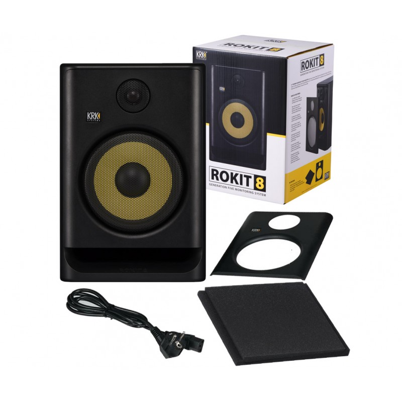 KRK Rokit 8 G5 - monitor studyjny - 1 - Monitory studyjne - ROKIT 8 G5 został wyposażony w 8-calowy głośnik nisko-średniotonowy 