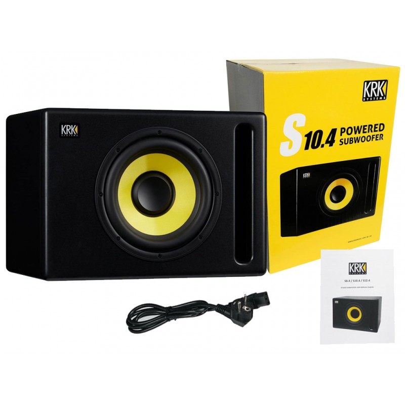 KRK SUB S10.4 - subwoofer studyjny - 1 - Niskotonowe studyjne - KRK SUB S10.4 to subwoofer, który pozwala uzyskać niesamowicie m