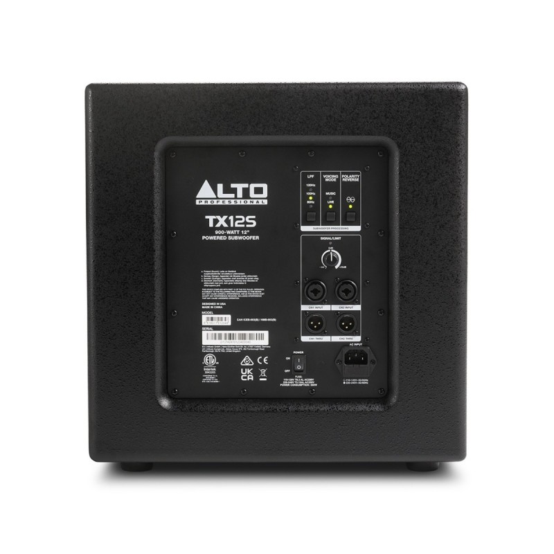 Alto Professional TX12S - subwoofer aktywny - 5 - Niskotonowe aktywne - Alto Professional TX12S to potężny subwoofer aktywny, za