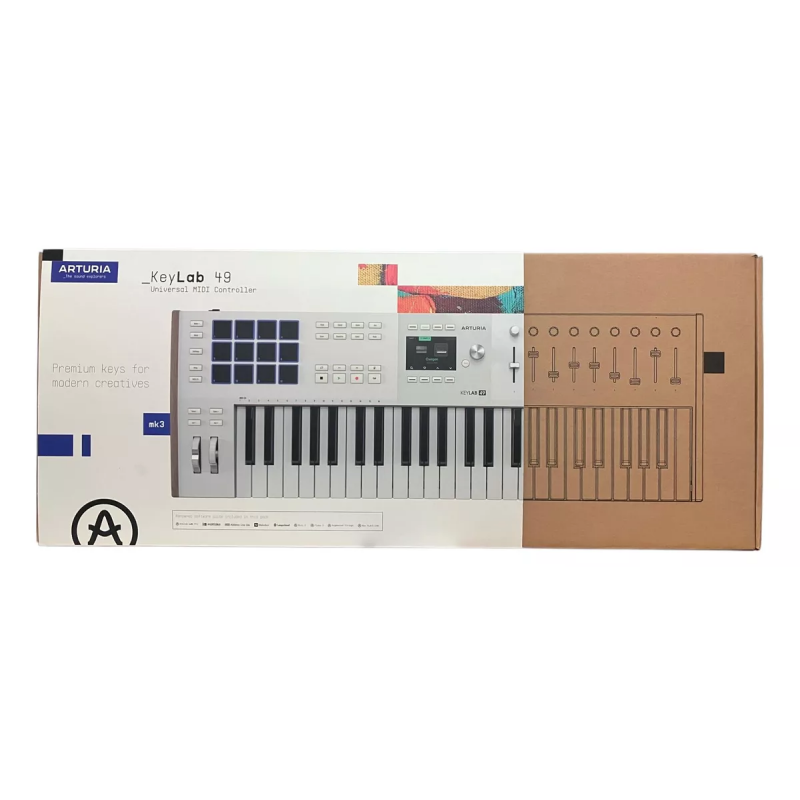 Arturia KeyLab 49 mk3 White - kontroler MIDI - 8 - Klawiatury, Kontrolery MIDI - KeyLab mk3 49 White to uniwersalny kontroler MI