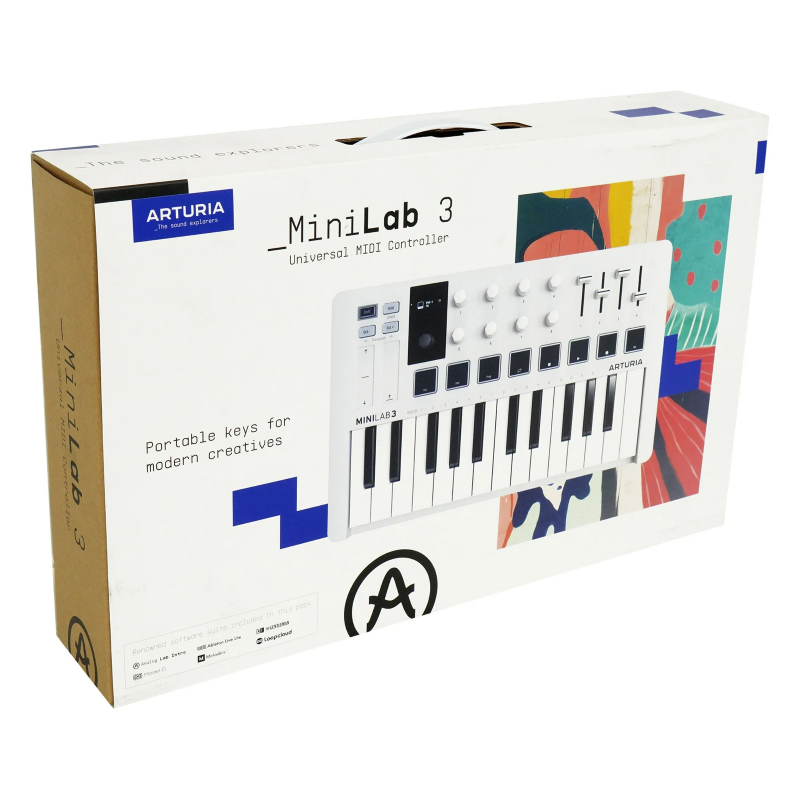 Arturia MiniLab 3 White - klawiatura sterująca / Bezpłatne wsparcie techniczne - 5 - Klawiatury sterujące - Kontroler MIDI typu 
