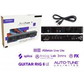 Arturia MiniFuse 4 Black - Interfejs Audio / Bezpłatne wsparcie techniczne - 1 - Interfejsy audio - Interfejs audio Arturia Mini