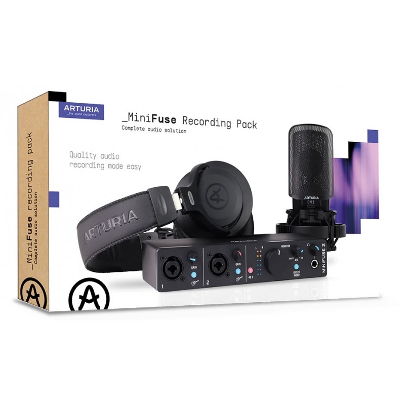 ARTURIA MiniFuse Recording Pack Black - zestaw studyjny - 8 - Zestawy studyjne - MiniFuse Recording Pack to kompletny pakiet do 