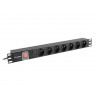 Lanberg RACK PDU 19" 1U 16A 7x 230V PL 2M - listwa zasilająca - 1 - Zasilacze sieciowe - 