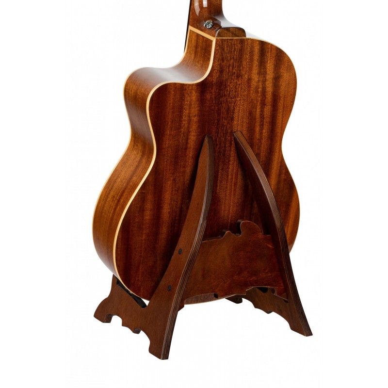 Ortega OWGS-1 - Statyw Gitarowy Drewniany - 3 - Uchwyty gitarowe - Idealny Statyw Gitarowy Drewniany do domu, miejsca do ćwiczeń