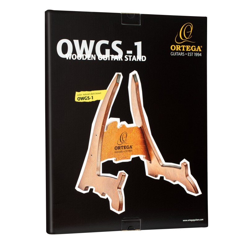 Ortega OWGS-1 - Statyw Gitarowy Drewniany - 4 - Uchwyty gitarowe - Idealny Statyw Gitarowy Drewniany do domu, miejsca do ćwiczeń