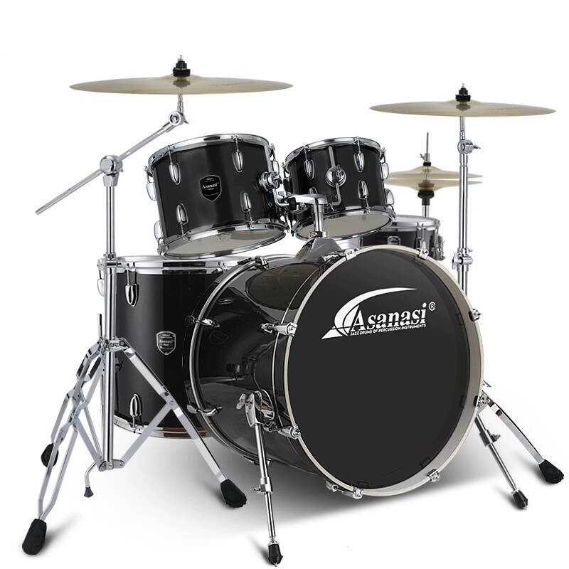 Asanasi BF301-Black Zestaw perkusyjny - 1 - Perkusje akustyczne - Zestaw perkusyjny Asanasi BF301-Black, bęben basowy 22 x 16", 