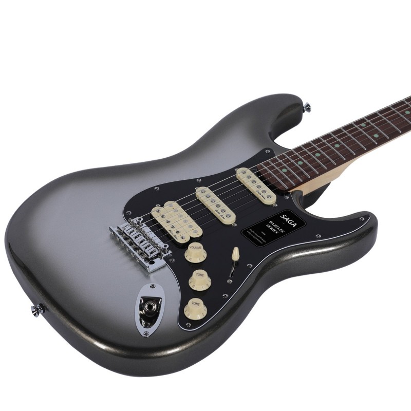 SAGA Dazzles Mercury Gray - Gitara elektryczna