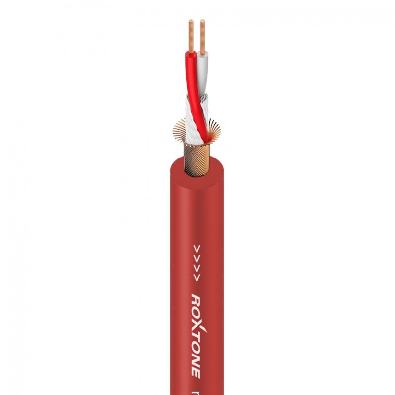 Roxtone MC002-100m-RD - Kabel mikrofonowy - na metry